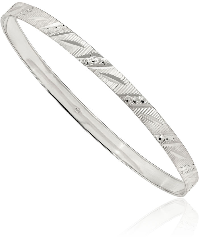 925 Sterling Silver 5mm Slip On Bangle Bracelet