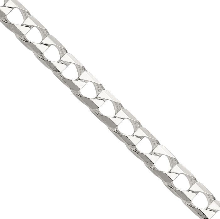 925 Sterling Silver 5mm Square Curb Link Chain Necklace