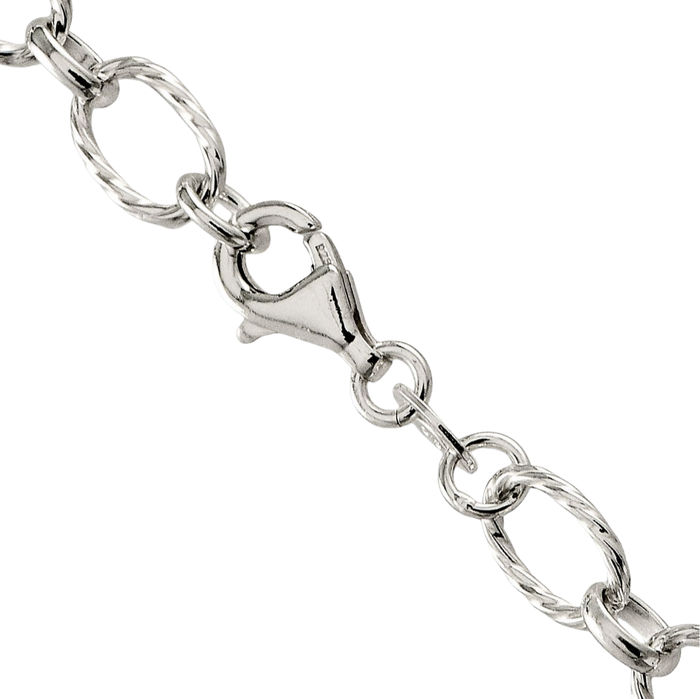 925 Sterling Silver 6.1mm Cable Rolo Link Chain Belcher Necklace