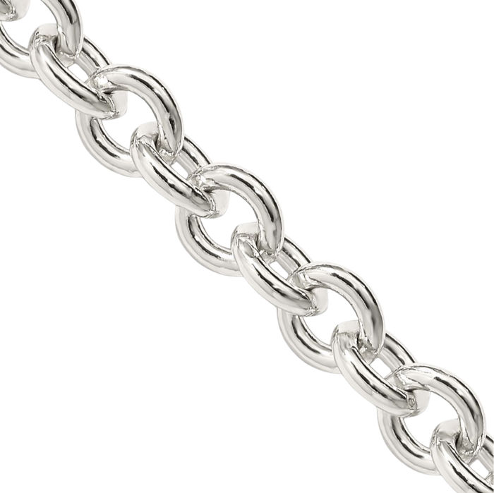 925 Sterling Silver 6.1mm Cable Rolo Link Chain Belcher Necklace