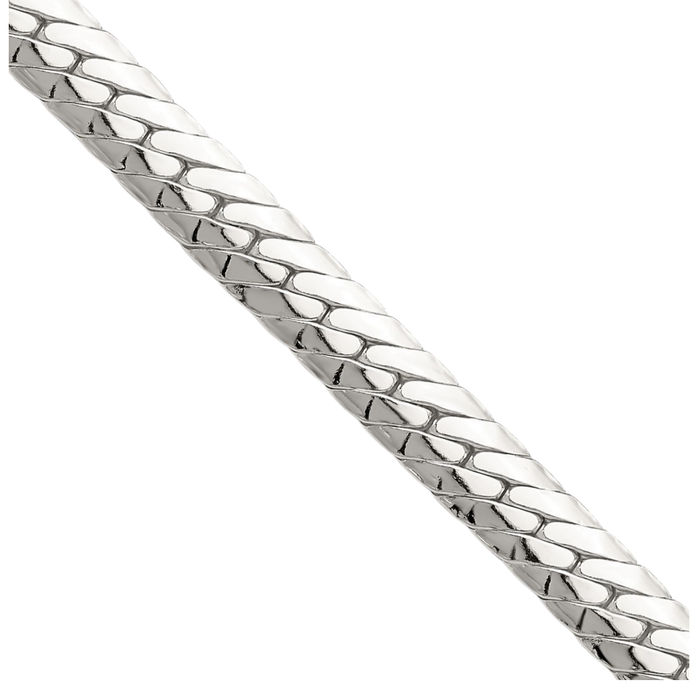 925 Sterling Silver 6.25mm Double Oval Chain Necklace