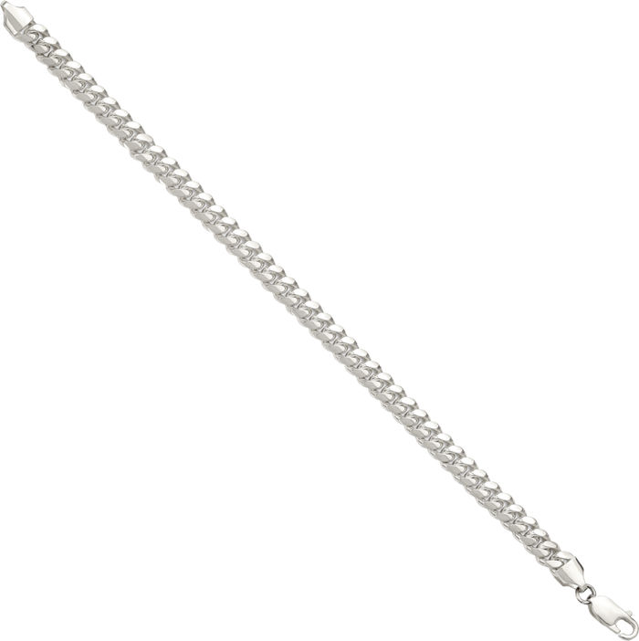 925 Sterling Silver 6.4mm Curb Link Chain Bracelet