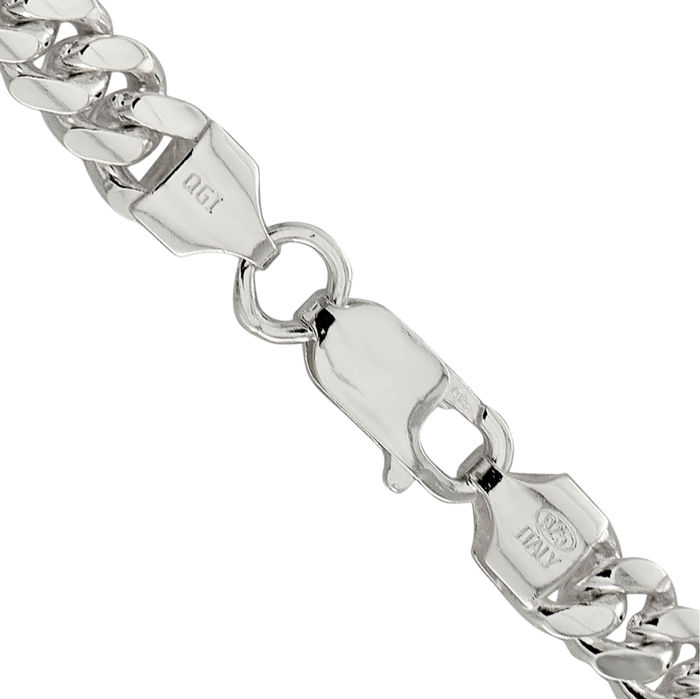 925 Sterling Silver 6.4mm Curb Link Chain Necklace