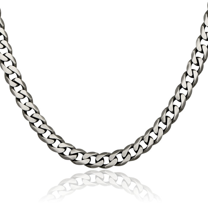 925 Sterling Silver Vintage 6.5mm Curb Link Chain Necklace