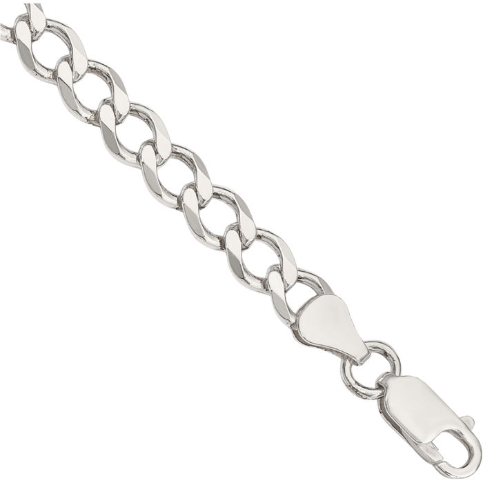 925 Sterling Silver 6.7mm Curb Link Chain Bracelet