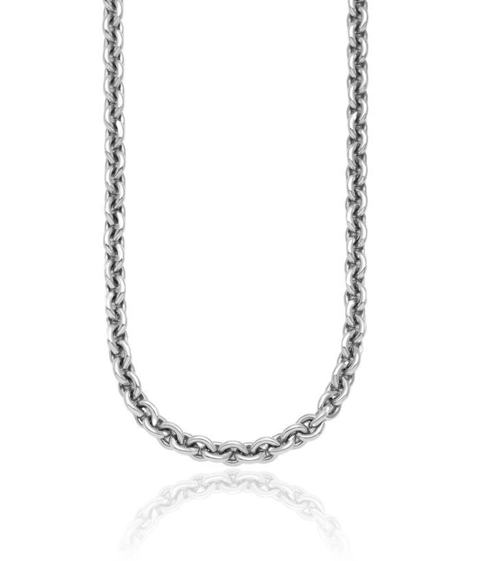 925 Sterling Silver 6.8mm Cable Rolo Link Chain Belcher Necklace