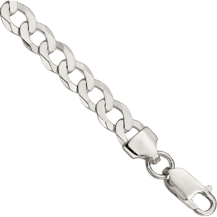 925 Sterling Silver 6.8mm Curb Link Chain Bracelet