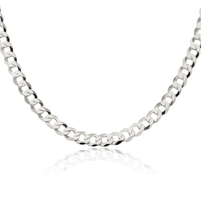 925 Sterling Silver 6.8mm Curb Link Chain Necklace