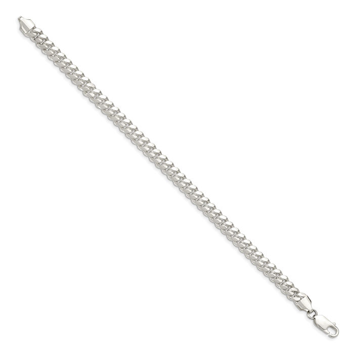 925 Sterling Silver 6.4mm Curb Link Chain Bracelet