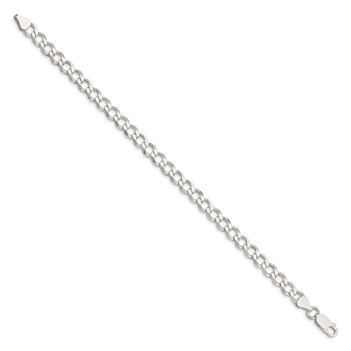 925 Sterling Silver 6.7mm Curb Link Chain Bracelet