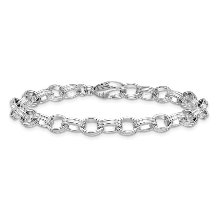 SILVER925 OVAL LINK CHAIN BRACELET/シルバー 925 Sterling Silver 6.5mm Oval Link Chain Bracelet | eBay