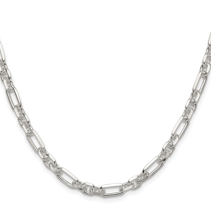 925 Sterling Silver 6mm Cable Rolo Link Chain Belcher Necklace