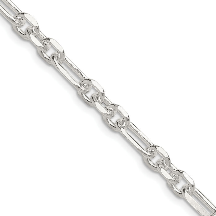 925 Sterling Silver 6mm Cable Rolo Link Chain Belcher Necklace