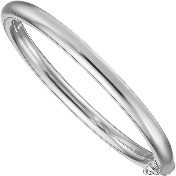 925 Sterling Silver 6mm Tube Bangle Bracelet