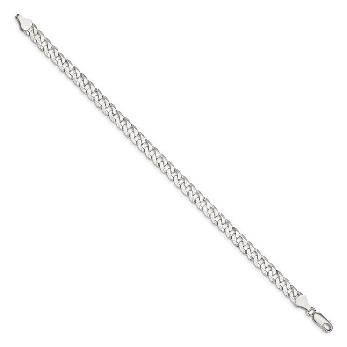 925 Sterling Silver 6mm Curb Link Chain Bracelet