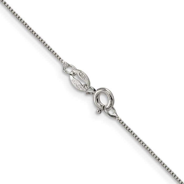 925 Sterling Silver 0.6mm Box Link Chain Necklace