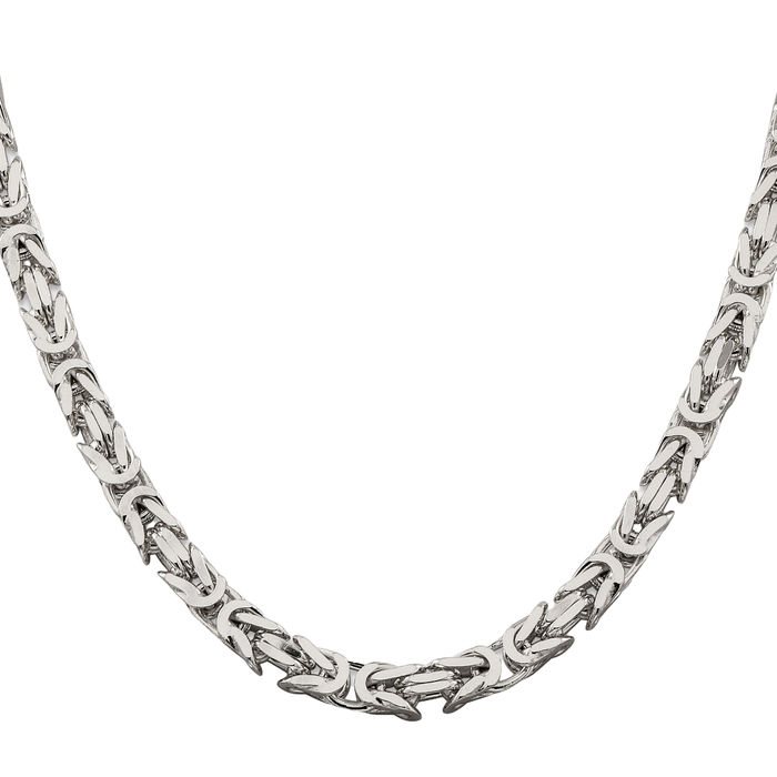 925 sterling silver Byzantine chain necklace cheapest