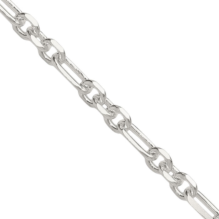 925 Sterling Silver 6mm Cable Rolo Link Chain Belcher Necklace