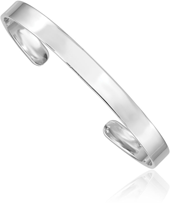 925 Sterling Silver 6mm Cuff Bracelet