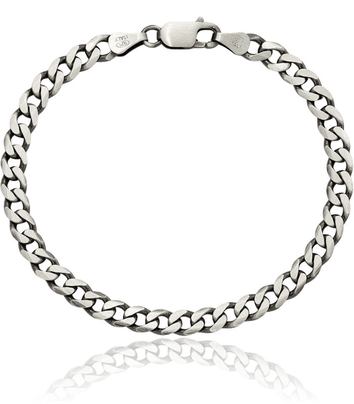 925 Sterling Silver Vintage 6mm Curb Link Chain Bracelet