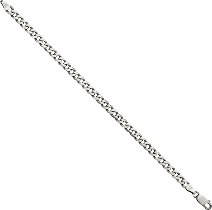 925 Sterling Silver Vintage 6mm Curb Link Chain Bracelet