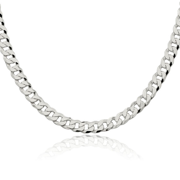 925 Sterling Silver 6mm Curb Link Chain Necklace