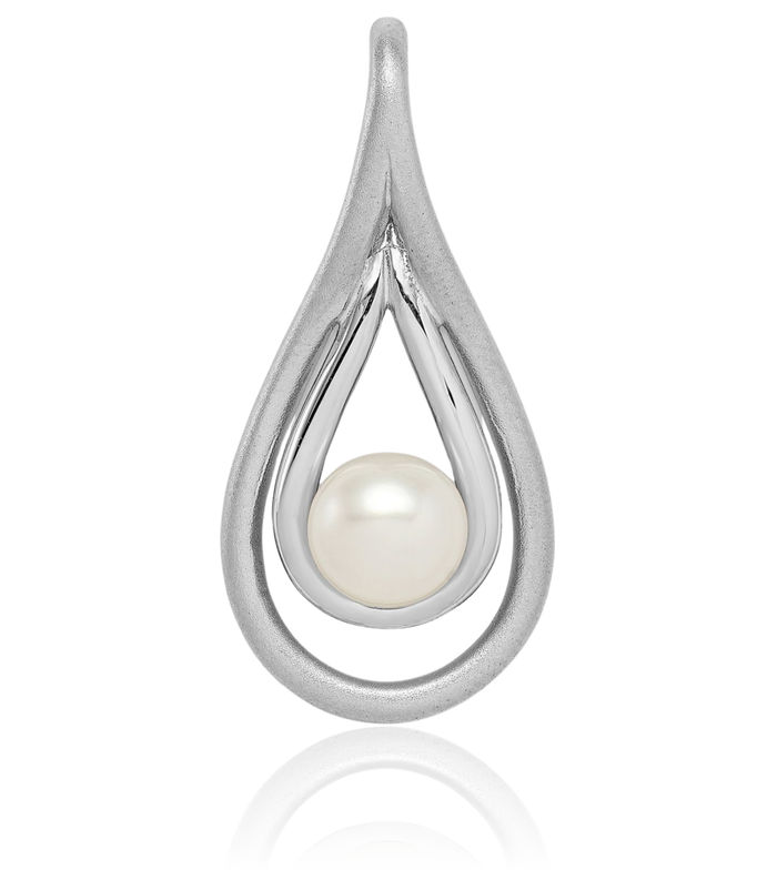 925 Sterling Silver 6mm Freshwater Cultured Pearl Teardro Necklace Chain Pendant Charm