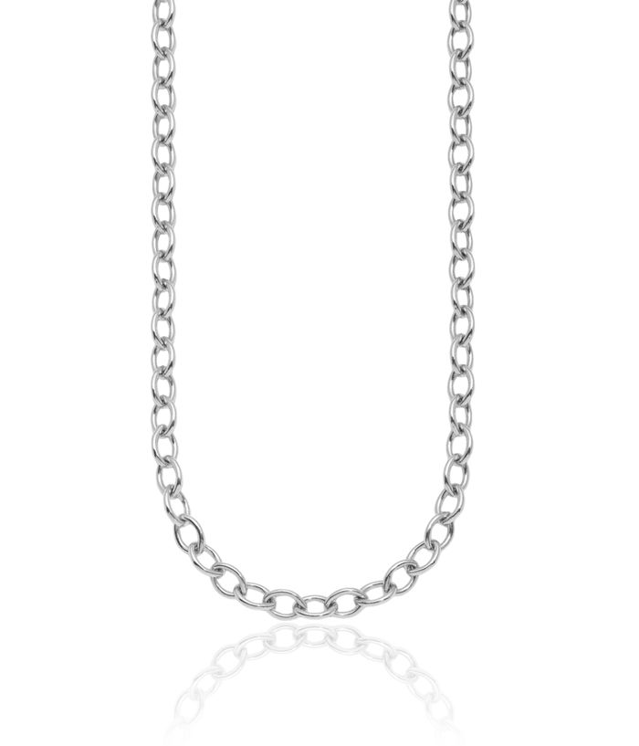 925 Sterling Silver 6mm Oval Cable Rolo Link Chain Belcher Necklace