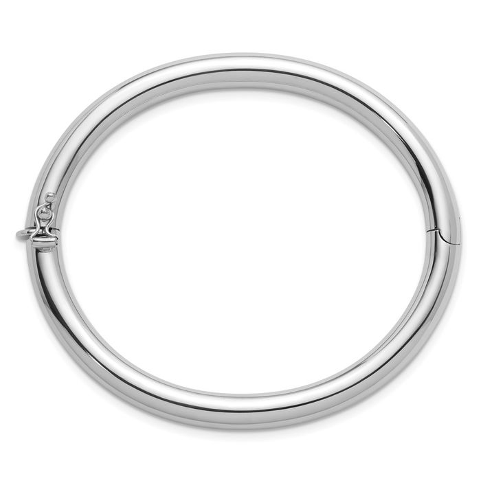 925 Sterling Silver 6mm Tube Bangle Bracelet