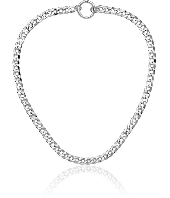 925 Sterling Silver 7.25mm Circle Round Curb Link Chain Necklace