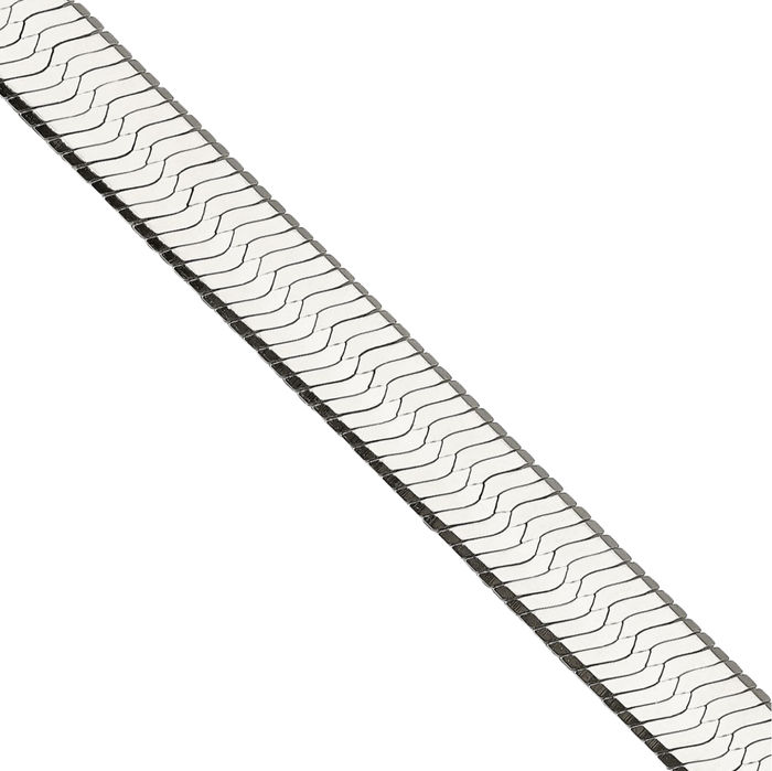 925 Sterling Silver 7.3mm Herringbone Chain Necklace