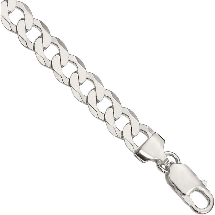 925 Sterling Silver 7.5mm Curb Link Chain Bracelet