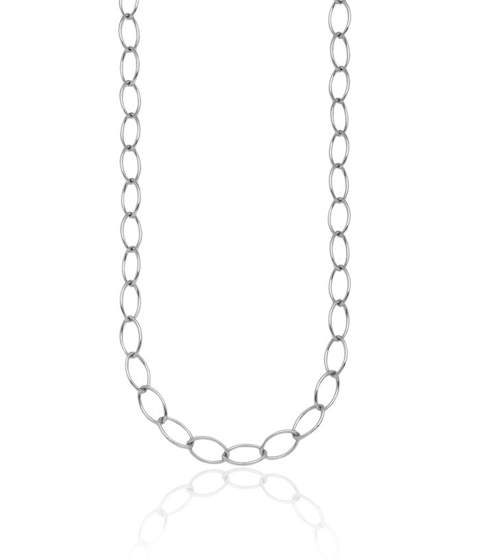 925 Sterling Silver 7.5mm Oval Cable Rolo Link Chain Belcher Necklace