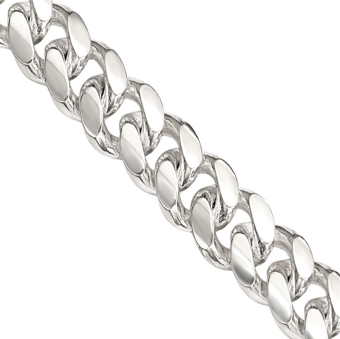 925 Sterling Silver 7.8mm Curb Link Chain Necklace