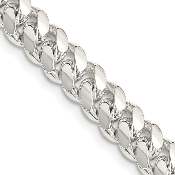 925 Sterling Silver 7mm Curb Link Chain Necklace