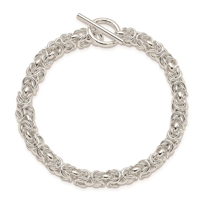 アクセサリー Vintage Silver Toggle Chain Bracelet 925 Vintage 925 Sterling Silver Heavy T-Bar Toggle Clasp Womens