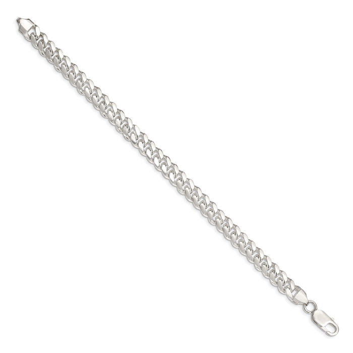 925 Sterling Silver 7.8mm Curb Link Chain Bracelet