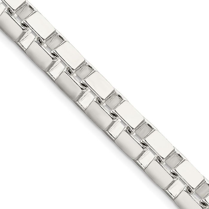 925 Sterling Silver 7mm Box Link Chain Necklace