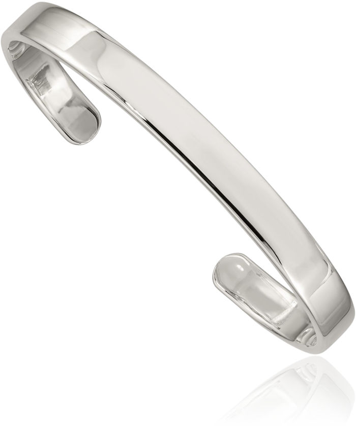 925 Sterling Silver 7mm Cuff Bracelet