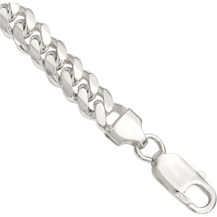 925 Sterling Silver 7mm Curb Link Chain Bracelet