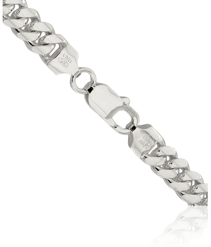 925 Sterling Silver 7mm Curb Link Chain Necklace