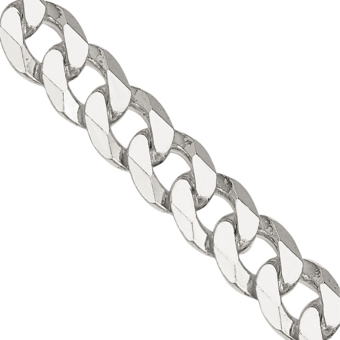 925 Sterling Silver 7mm Curb Link Chain Necklace