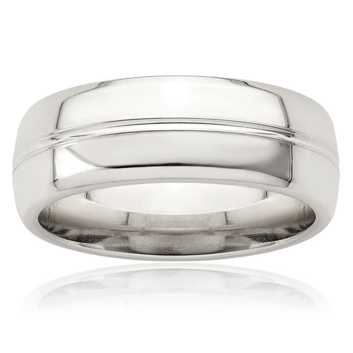 925 Sterling Silver 7mm Wedding Band Ring