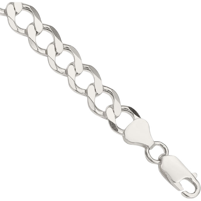 925 Sterling Silver 8.1mm Curb Link Chain Bracelet