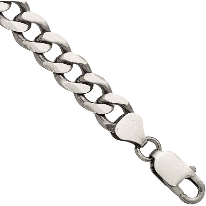 925 Sterling Silver Vintage 8.3mm Curb Link Chain Bracelet