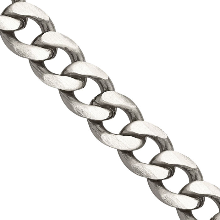 925 Sterling Silver Vintage 8.3mm Curb Link Chain Necklace