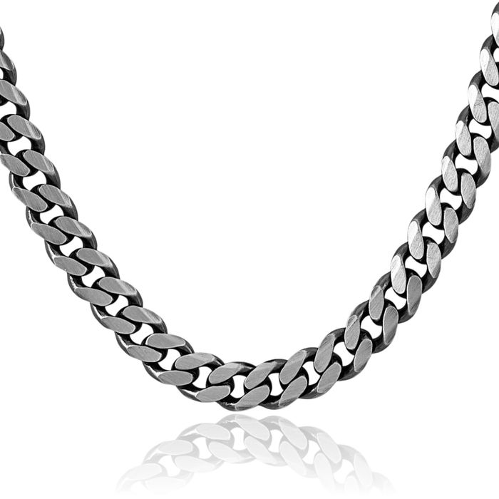 925 Sterling Silver Vintage 8.3mm Curb Link Chain Necklace