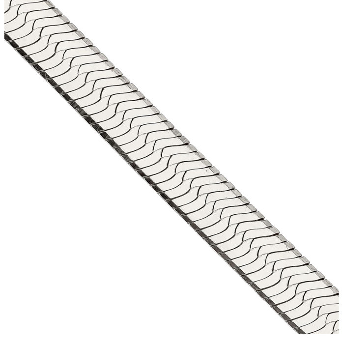 925 Sterling Silver 8.75mm Herringbone Chain Necklace