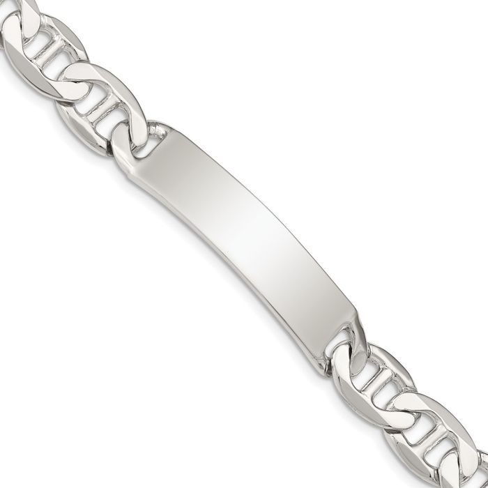 925 Sterling Silver Engraveable Mariner Link ID Bracelet - Picture 11 of 16