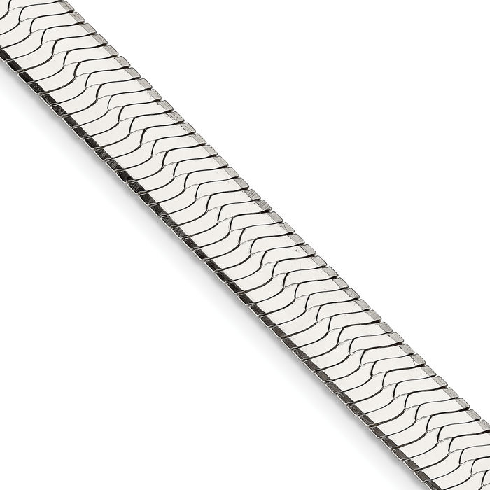 925 Sterling Silver 8.75mm Herringbone Chain Necklace